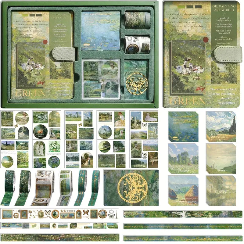 Kit de Diario con Pintura al Óleo