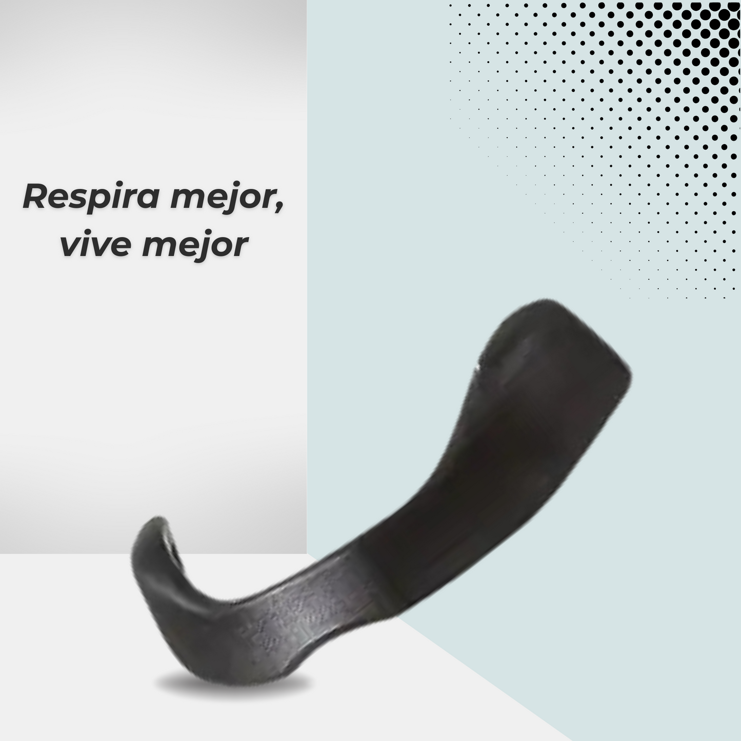 Tira nasal negra para dilatar la nariz y mejorar la respiración
