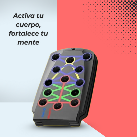 Tablero plegable multifunción para ejercicios de fuerza y entrenamiento en casa.